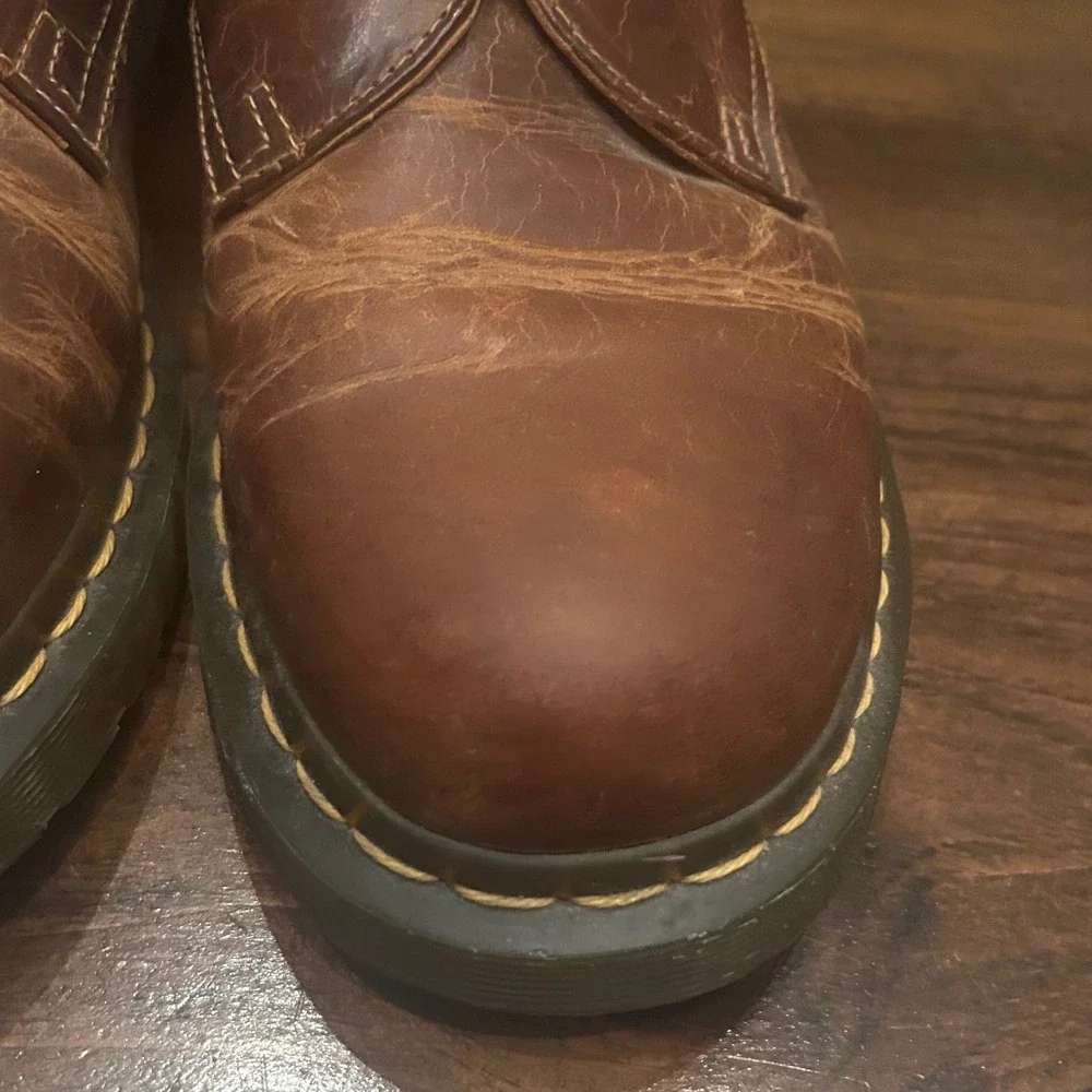 Dr. Martens 8053 Oxford Mens 8 Brown Crazy Horse Leather 5-Eye Padded Collar